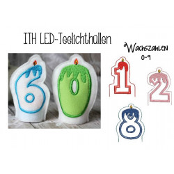 ITH - LED Teelichthüllen Wachszahlen